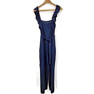 NWOT Paige Ruffle Sleeve Jumpsuit Womens S Navy Blue